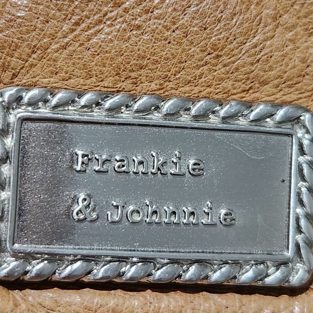 Frankie Johnnie Leather Handbag Size 12x8x5 Brown Shoulder Bag - Picture 3 of 16
